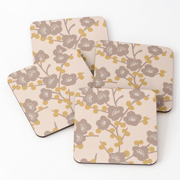 Item preview, Modern Cherry Blossom - Light Peach, Orange & Soft Brown designed and sold by Sarah Thorpe Designs .