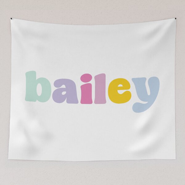 Item preview, Bailey - Custom name on colorful block font designed and sold by To the Lua.