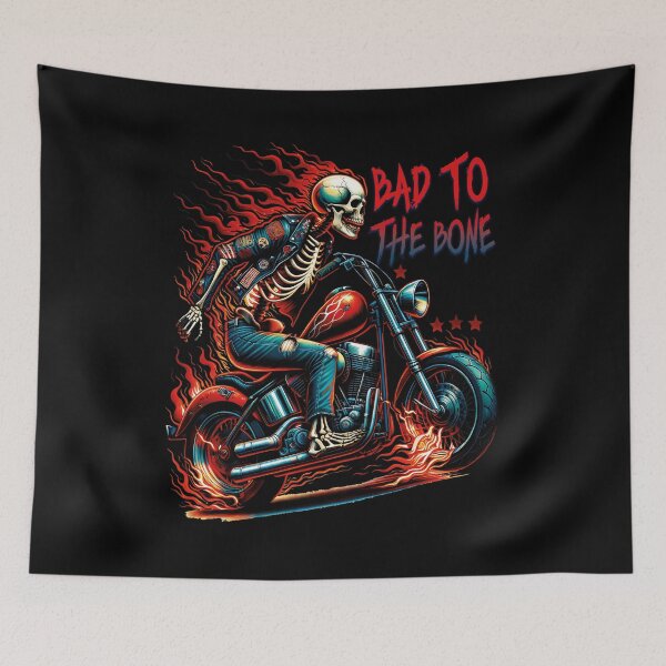 Item preview, skull Ghost Rider on fire t-shirt designed and sold by PrintyArts.