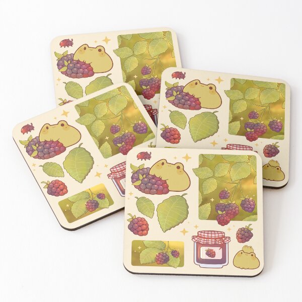 Item preview, Wild berries and frogs designed and sold by Rihnlin.