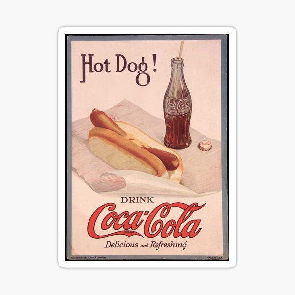 Coca-Cola Hot Dog Sticker