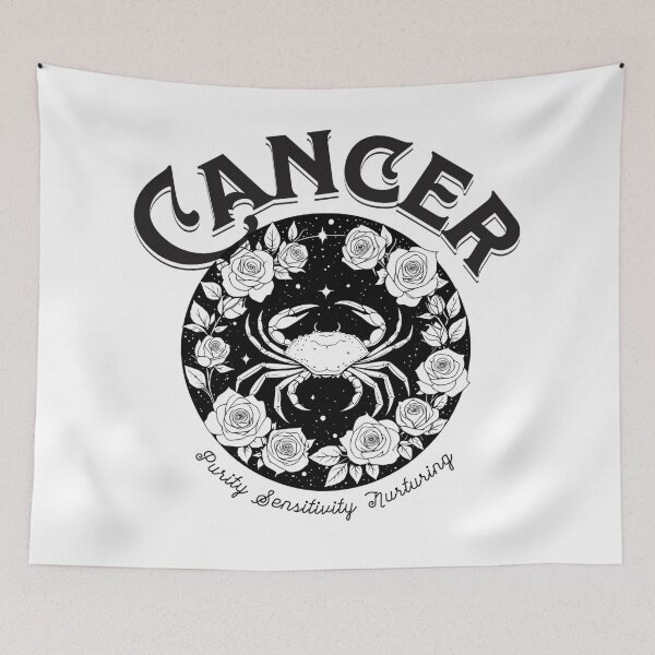 Item preview, Cancer and White Roses designed and sold by HoroscopeShop.