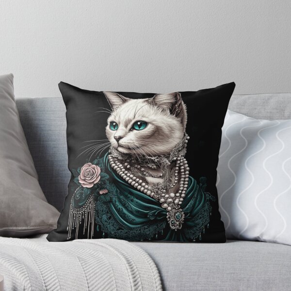 Item preview, Victorian White British Shorthair Cat designed and sold by Nocturne  Paws.