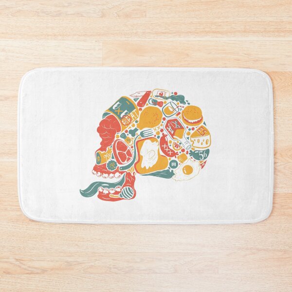 Item preview, Colorful Food Skull Art – Gourmet Anatomy Illustration designed and sold by coshe.