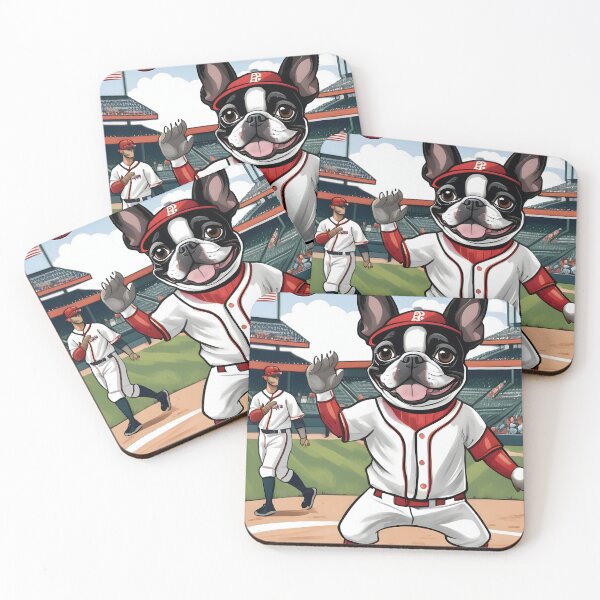 Item preview, Let's Play Ball, Man.... Baseball Boston Terriers designed and sold by Hall-O-Gram.
