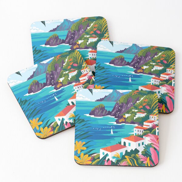 Item preview, Italy Aesthetic Aeolian Islands Illustration designed and sold by LVTFCOarts.