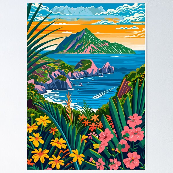 Item preview, Art Aesthetic Aeolian Islands Illustration designed and sold by LVTFCOarts.
