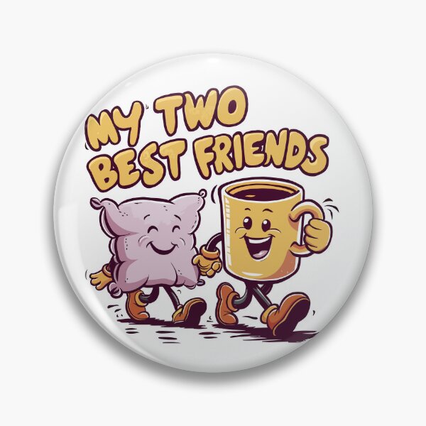 Item preview, My Two Best Friends Pillow and Coffee designed and sold by Quirky Shirts.
