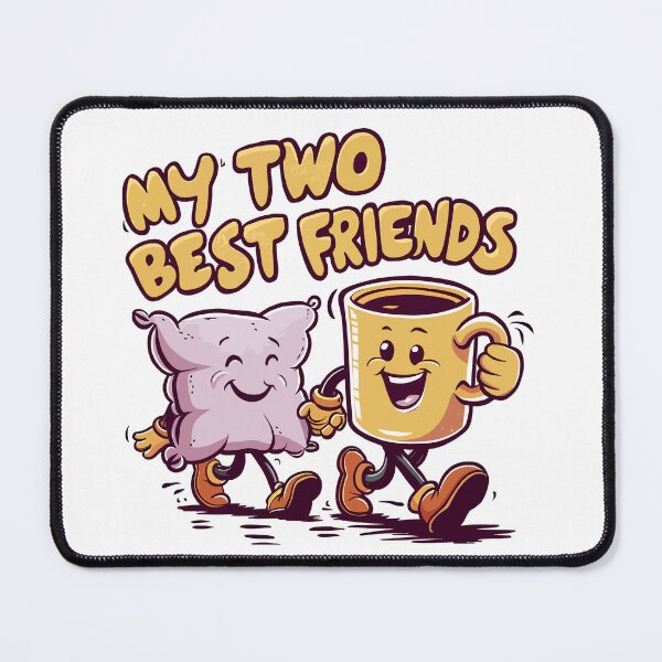 Item preview, My Two Best Friends Pillow and Coffee designed and sold by Quirky Shirts.