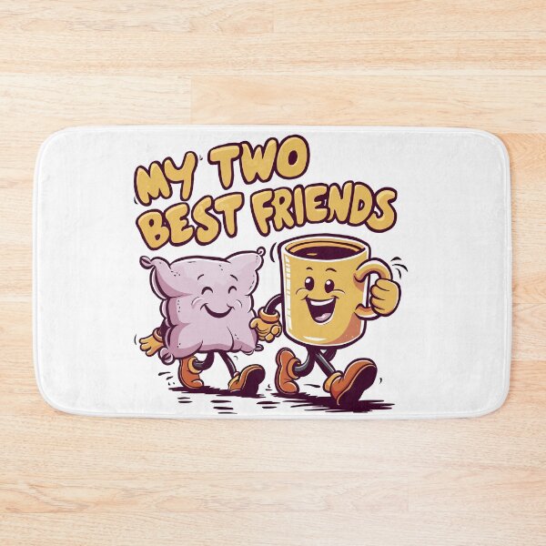 Item preview, My Two Best Friends Pillow and Coffee designed and sold by Quirky Shirts.