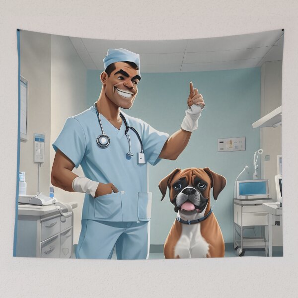 Item preview, Do Boxers Really Like Going To The Vet? We Doubt It But Who Knows designed and sold by Hall-O-Gram.