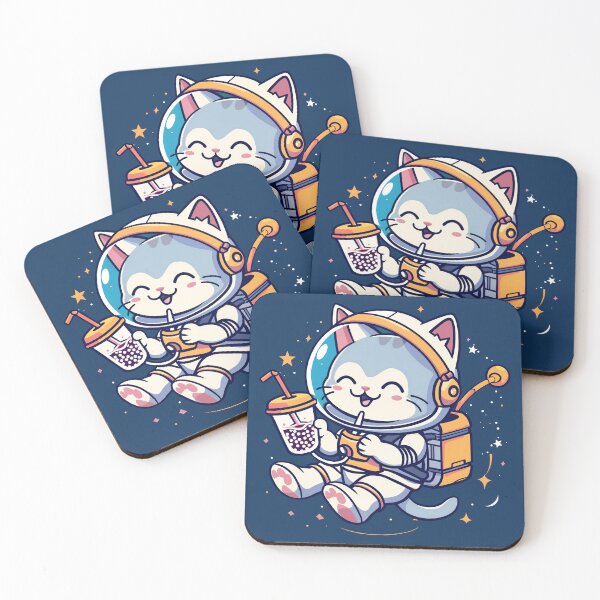 Item preview, Space Boba Cat designed and sold by Nufauna.
