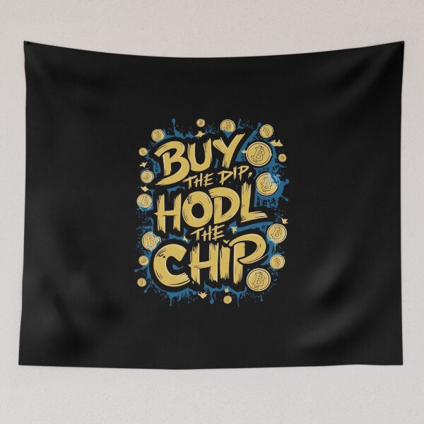 Item preview, Bitcoin Buy the dip hold the chip  designed and sold by RadDeck.