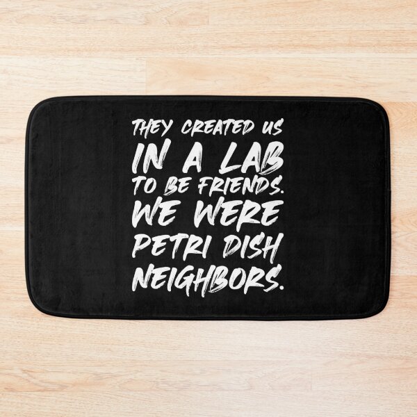 Item preview, THEY CREATED US IN A LAB TO BE FRIENDS. WHITE DESIGN designed and sold by Rejiboustarts.