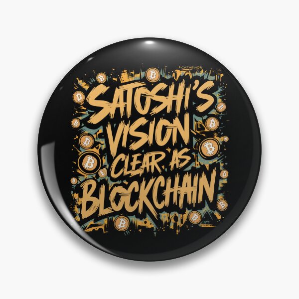 Item preview, Satoshi's Vision clear as blockchain Bitcoin Investor Cryptocurrency Portfolio designed and sold by RadDeck.