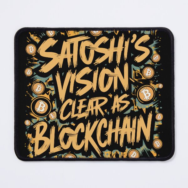 Item preview, Satoshi's Vision clear as blockchain Bitcoin Investor Cryptocurrency Portfolio designed and sold by RadDeck.