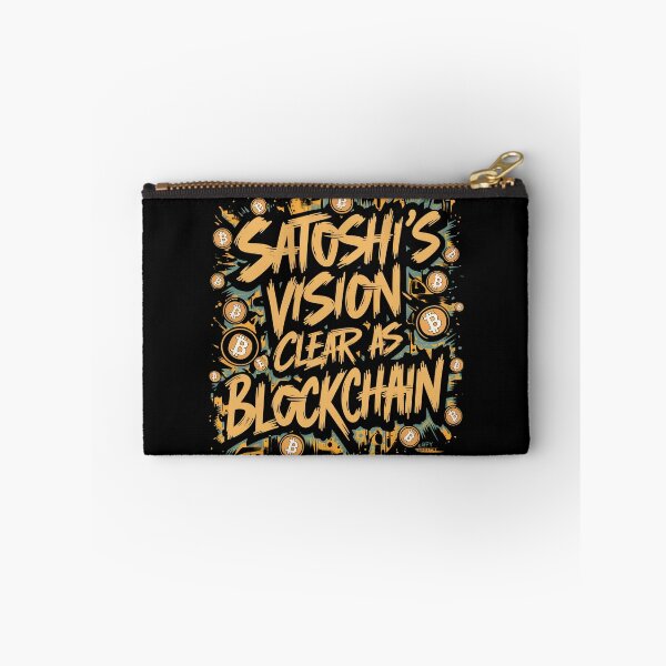 Item preview, Satoshi's Vision clear as blockchain Bitcoin Investor Cryptocurrency Portfolio designed and sold by RadDeck.
