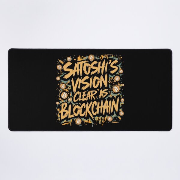 Item preview, Satoshi's Vision clear as blockchain Bitcoin Investor Cryptocurrency Portfolio designed and sold by RadDeck.