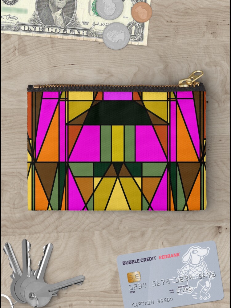 Thumbnail 3 of 4, Zipper Pouch, Stained Glass Window Design designed and sold by Rosh.