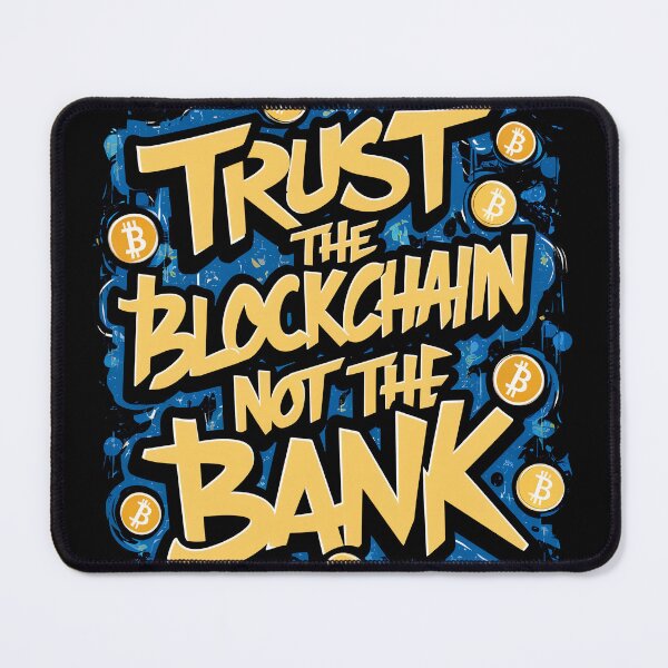 Item preview, Trust the blockchain not the bank Bitcoin Bear Cryptocurrency Market Design designed and sold by RadDeck.