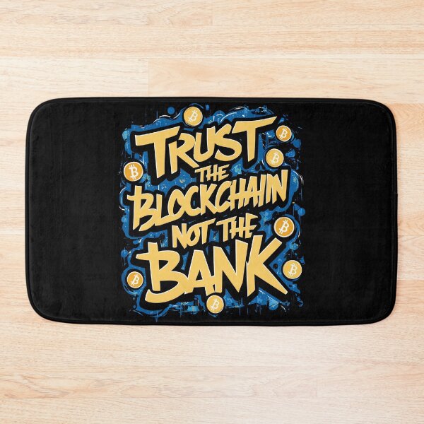 Item preview, Trust the blockchain not the bank Bitcoin Bear Cryptocurrency Market Design designed and sold by RadDeck.