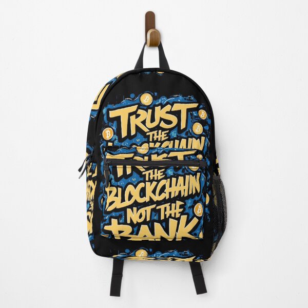Item preview, Trust the blockchain not the bank Bitcoin Bear Cryptocurrency Market Design designed and sold by RadDeck.