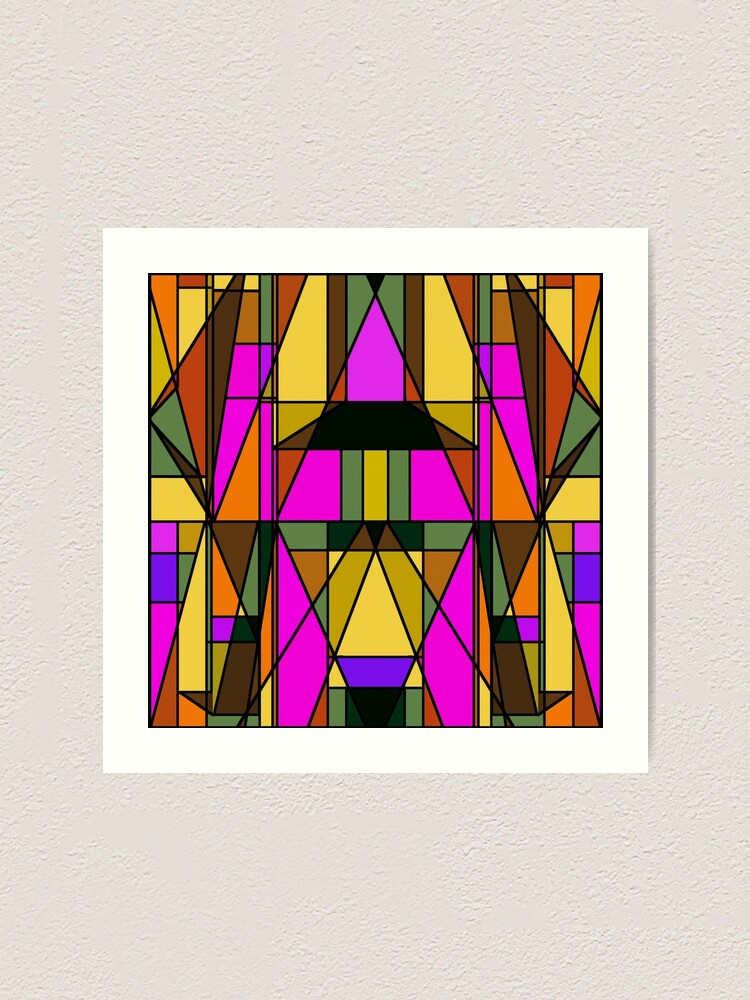 Thumbnail 1 of 3, Art Print, Stained Glass Window Design designed and sold by Rosh.