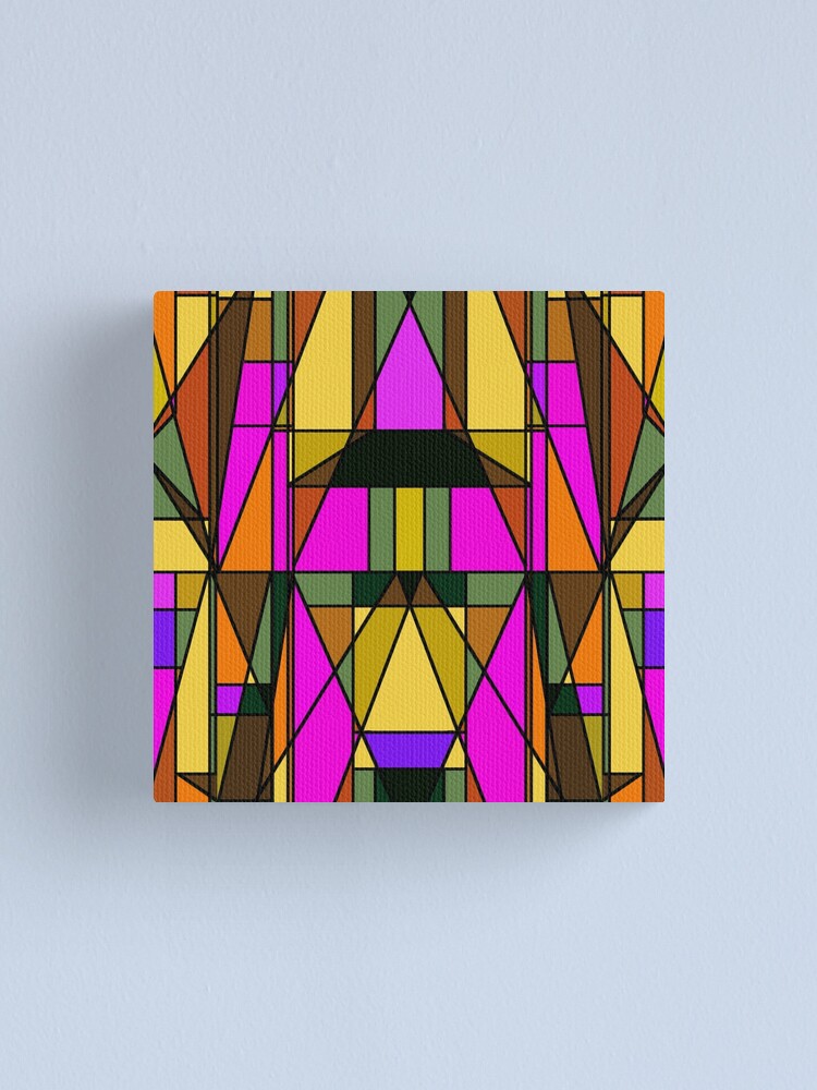 Thumbnail 1 of 3, Canvas Print, Stained Glass Window Design designed and sold by Rosh.