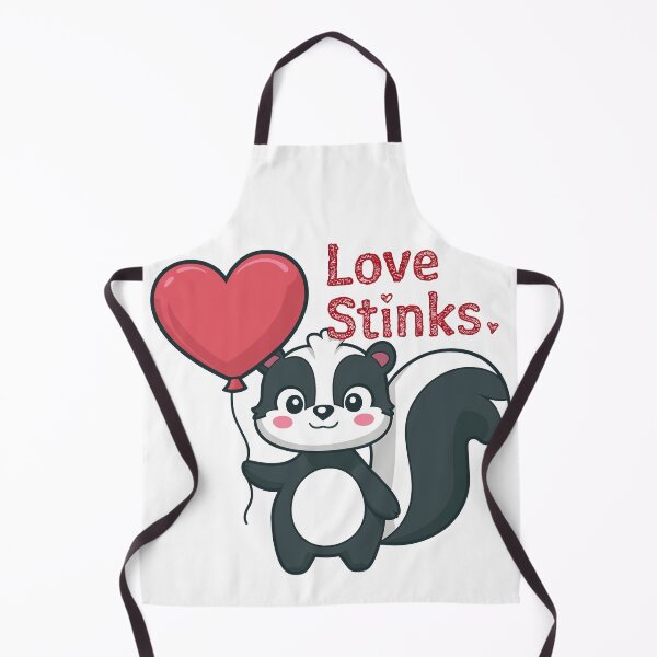 Item preview, Love Stinks Cute Cartoon Skunk with Balloon designed and sold by Quirky Shirts.