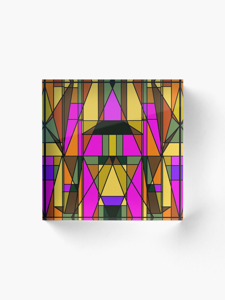 Thumbnail 1 of 5, Acrylic Block, Stained Glass Window Design designed and sold by Rosh.