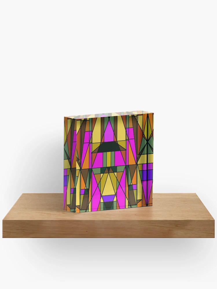Thumbnail 2 of 5, Acrylic Block, Stained Glass Window Design designed and sold by Elizabeth Austin-Craig.