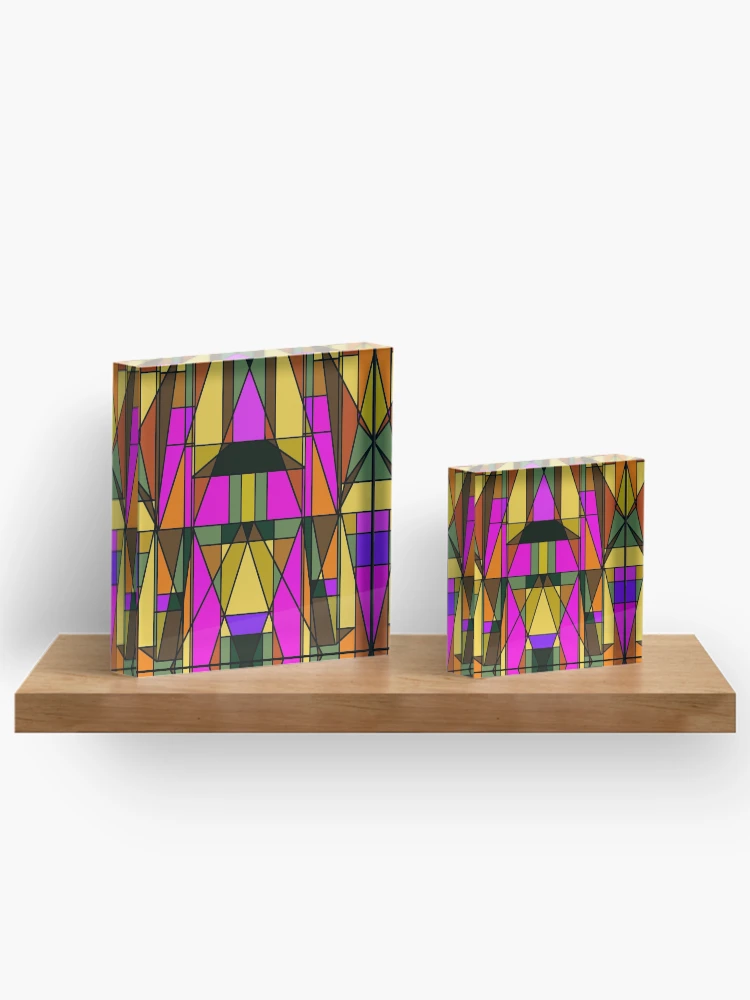 Thumbnail 3 of 5, Acrylic Block, Stained Glass Window Design designed and sold by Elizabeth Austin-Craig.