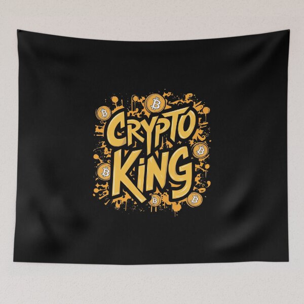Item preview, Crypto King Bitcoin Investor Cryptocurrency Portfolio Design designed and sold by RadDeck.