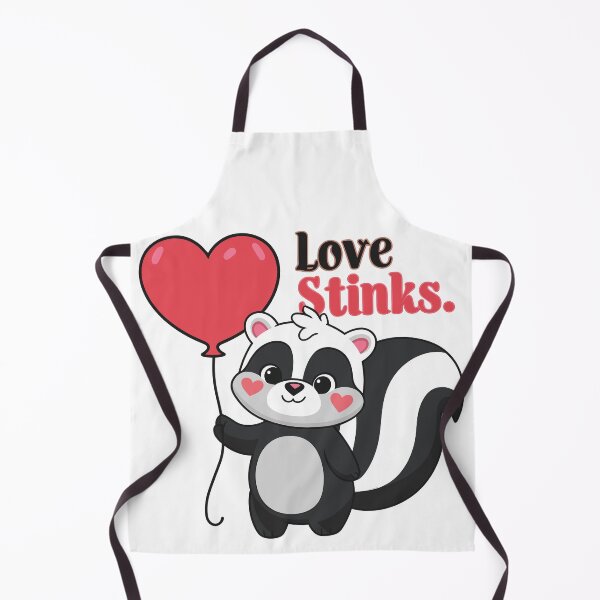 Item preview, Love Stinks Cartoon Cute Skunk with Balloon designed and sold by Quirky Shirts.