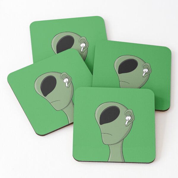 Item preview, Alien Wearing Earphones designed and sold by shopdiego.
