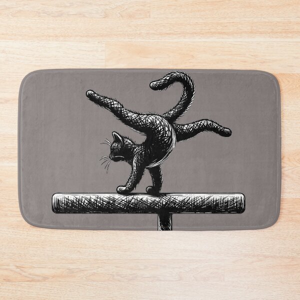 Item preview, Cat Performing Olympic Gymnastics - Cat Gymnastics Art designed and sold by beyazart.