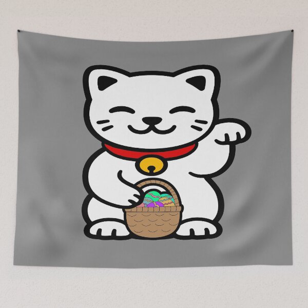 Item preview, Lucky Cat with Easter Basket designed and sold by Anger-Creations.