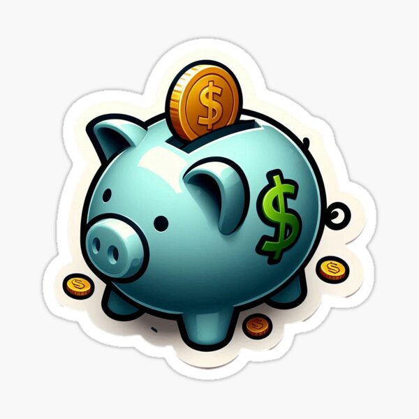 Item preview, piggy bank designed and sold by PaulaDigitalArt.