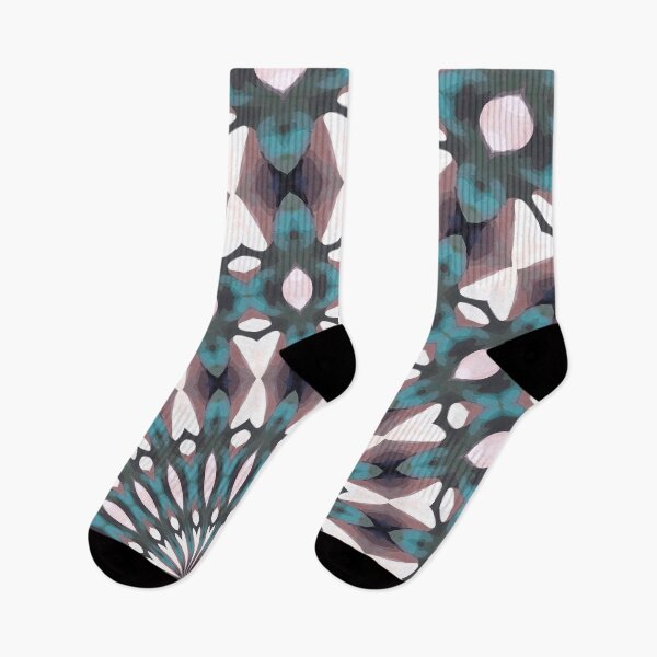 Item preview, Symmetrical Geometric Design 15 Turquoise Red White designed and sold by taiche.