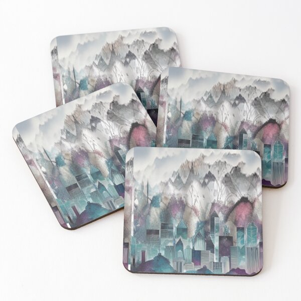 Item preview, Watercolors Sky Cloud Curtains designed and sold by TriForceDesign.