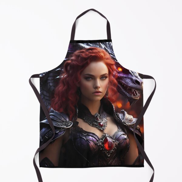 Item preview, Red Hair Girl with her Dragon v2 designed and sold by Marcicev-Bojan.