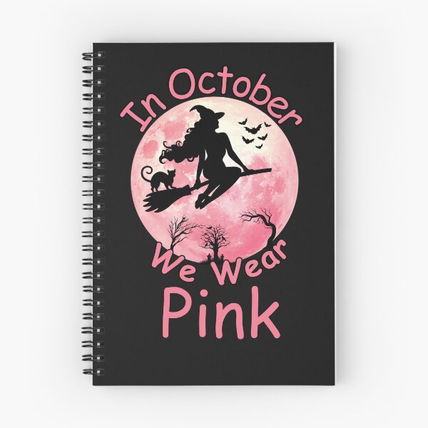 Item preview, In October We Wear Pink Witch On Broom designed and sold by AlienOccupation.