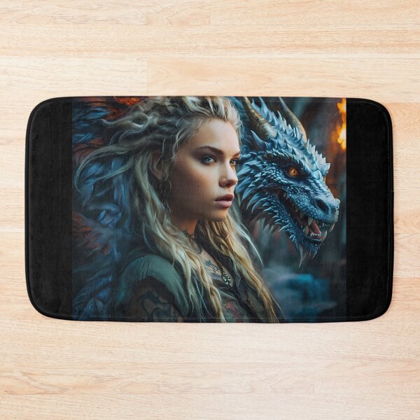 Item preview, Blonde Girl with her Blue Dragon v3 designed and sold by Marcicev-Bojan.