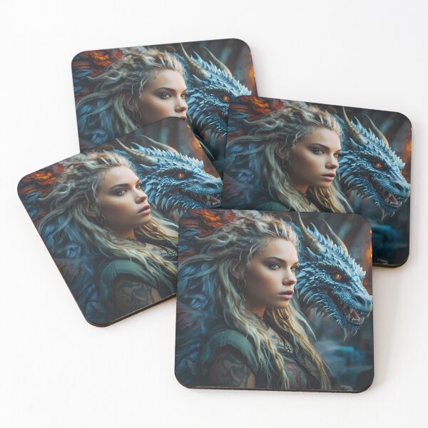 Item preview, Blonde Girl with her Blue Dragon v3 designed and sold by Marcicev-Bojan.