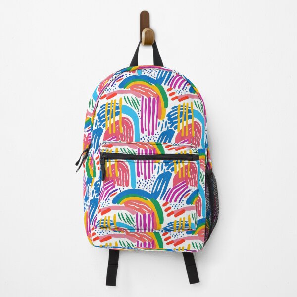 Item preview, Beach theme artwork pattern with bright rainbow colours designed and sold by Hamish Davies.