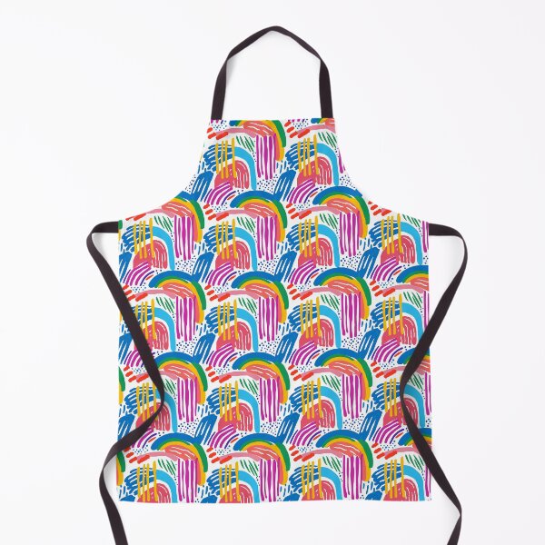 Item preview, Beach theme artwork pattern with bright rainbow colours designed and sold by Hamish Davies.