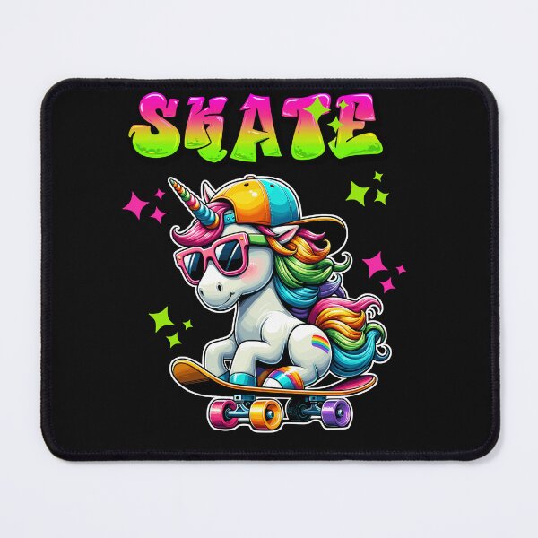 Item preview, Colorful Unicorn Riding A Skateboard designed and sold by AlienOccupation.