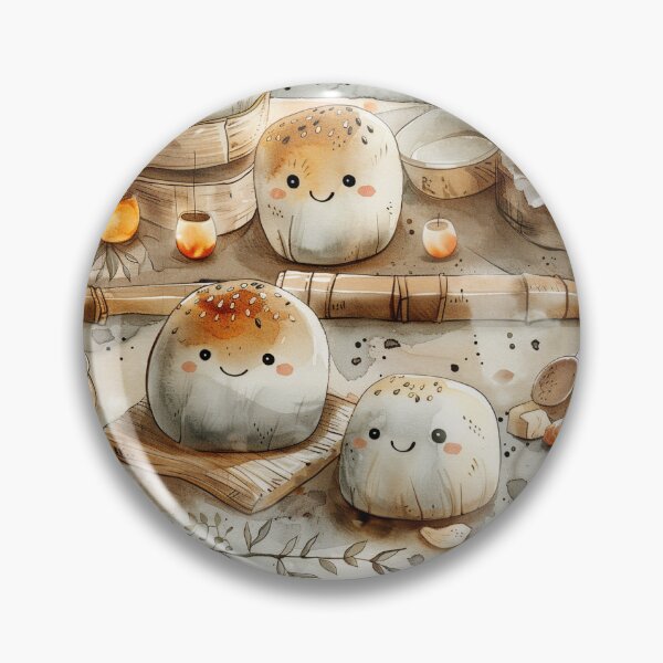 Item preview, Cute happy dimsum watercolour artwork designed and sold by Hamish Davies.