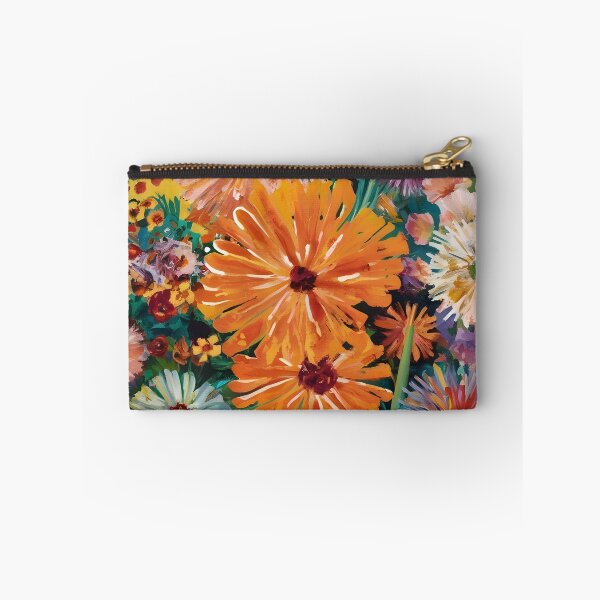 Item preview, Wildflower meadow pattern in orange, pink and blue designed and sold by patterncrow.