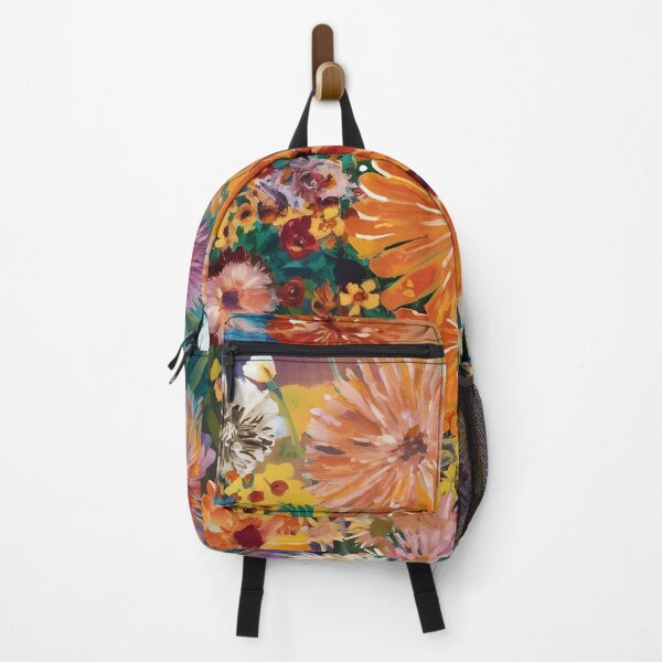 Item preview, Wildflower meadow pattern in orange, pink and blue designed and sold by patterncrow.